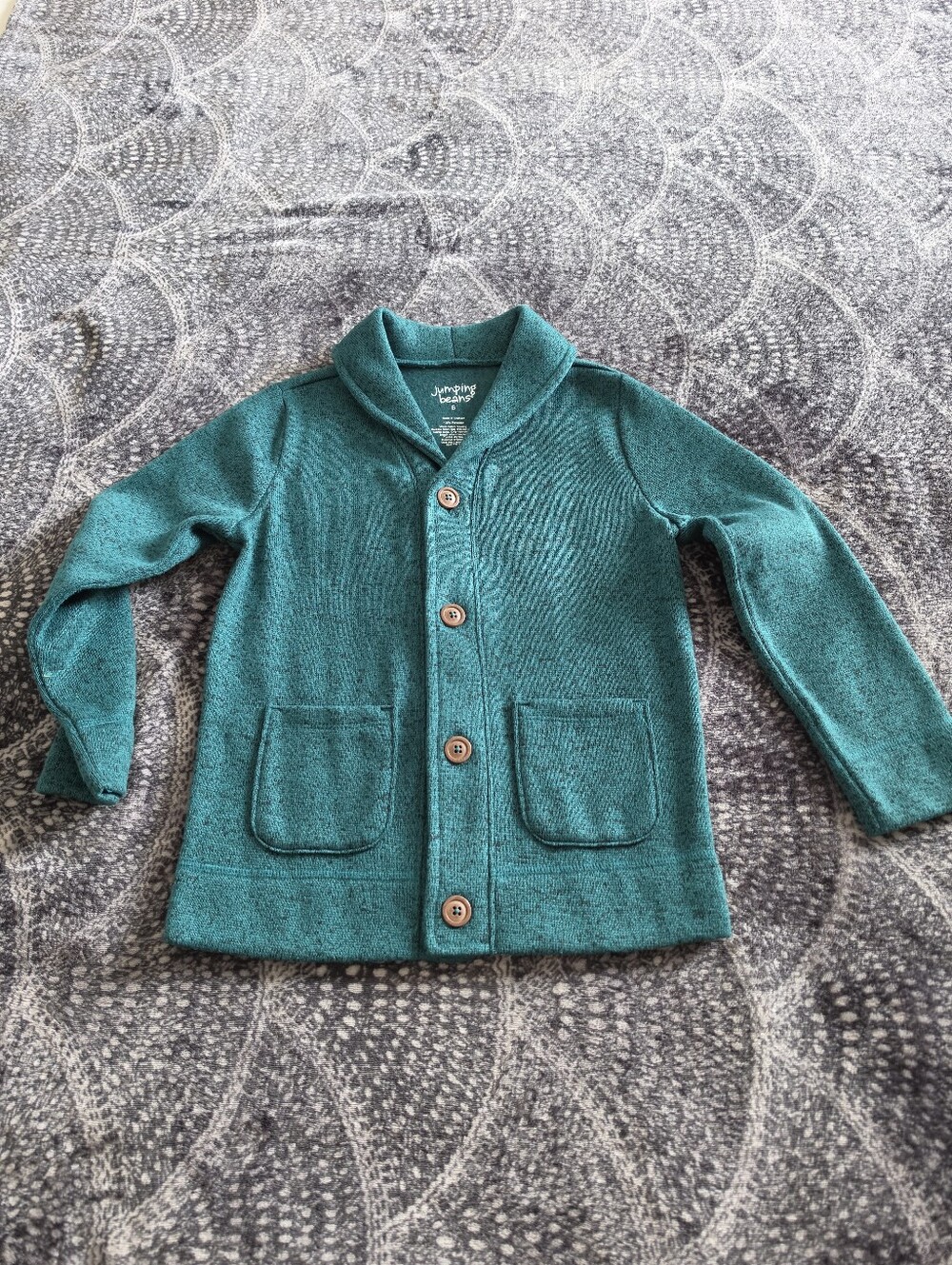 Kids Mixed Pajama & Shirt Bundle with Green Button Cardigan (9 pieces) - Picture 2 of 16